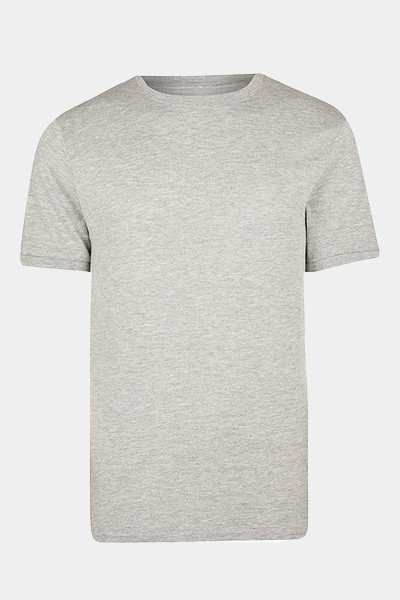 Grey Slim Fit Short Sleeve T-Shirt