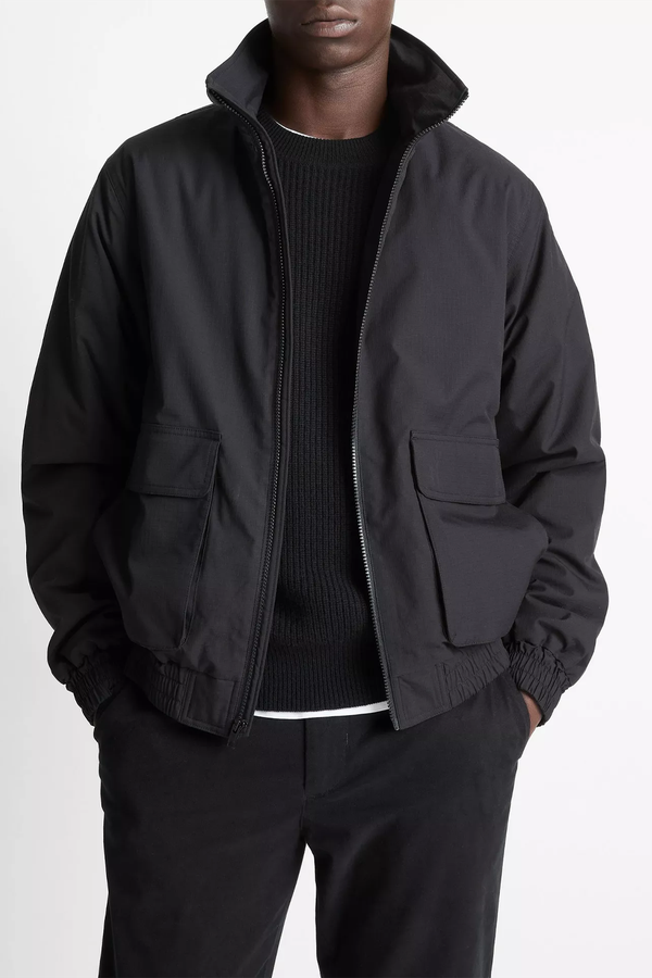 Italian Cotton Ripstop Bomber Jacket from Vince