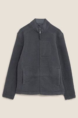 Zip Up Sherpa Fleece Jacket from M&S