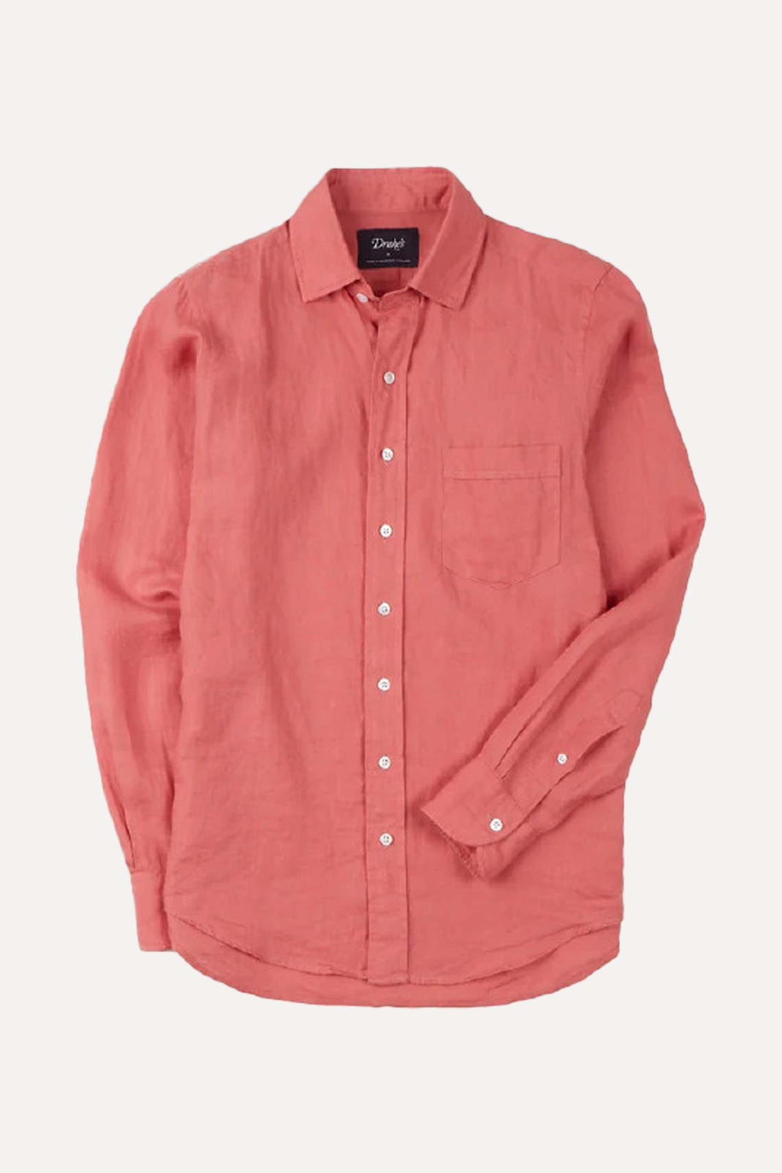 Linen Spread Collar Shirt from Drakes's