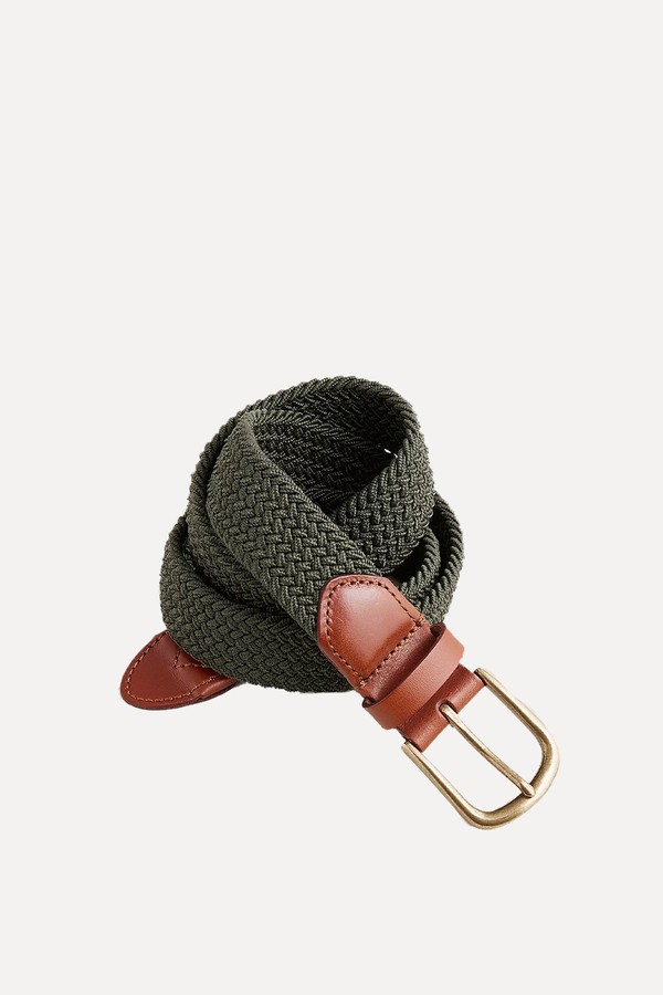 Woven Elastic Belt With Round Buckle