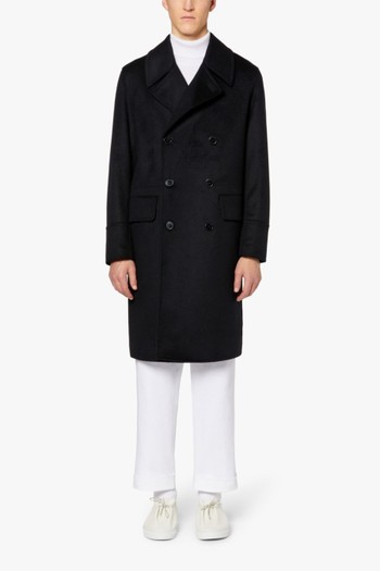 Redford Black Wool & Cashmere Double Breasted Coat from Mackintosh