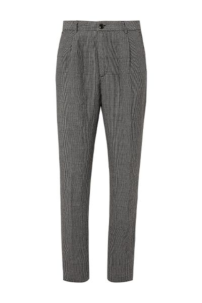 Checked Linen Suit Trousers from MAN 1924