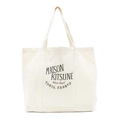 Logo-Print Canvas Tote Bag from Maison Kitsuné