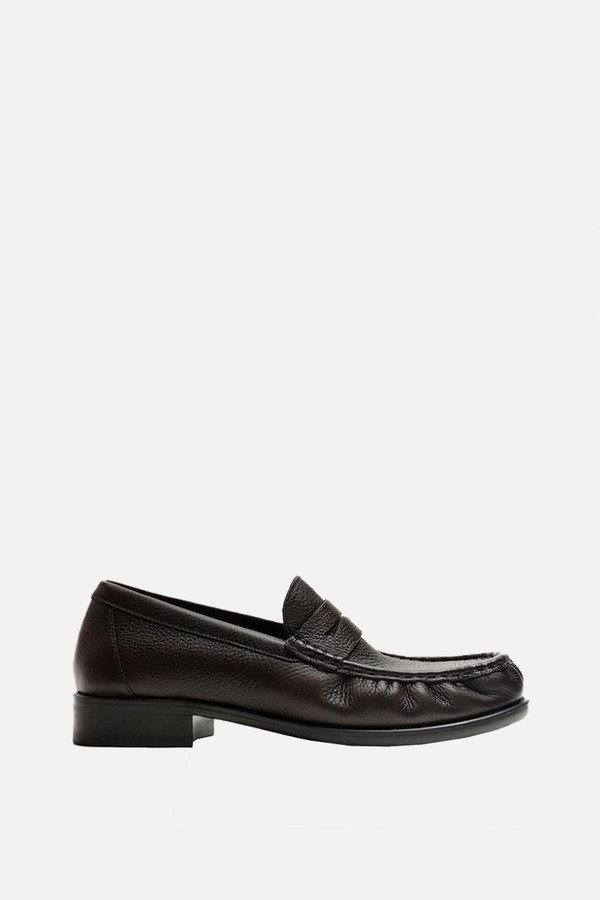 Leather Penny Loafers  from Zara