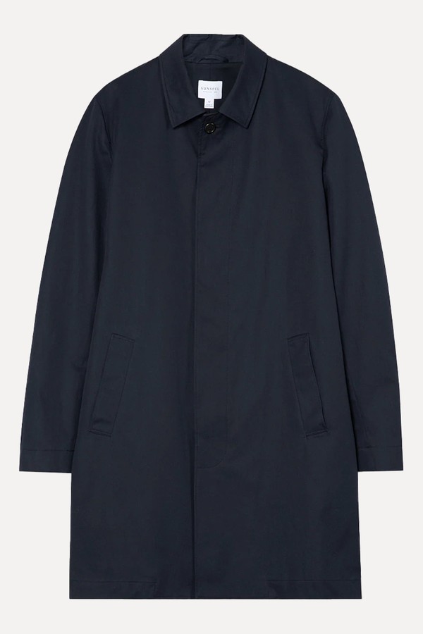 Showerproof Cotton Mac  from Sunspel 