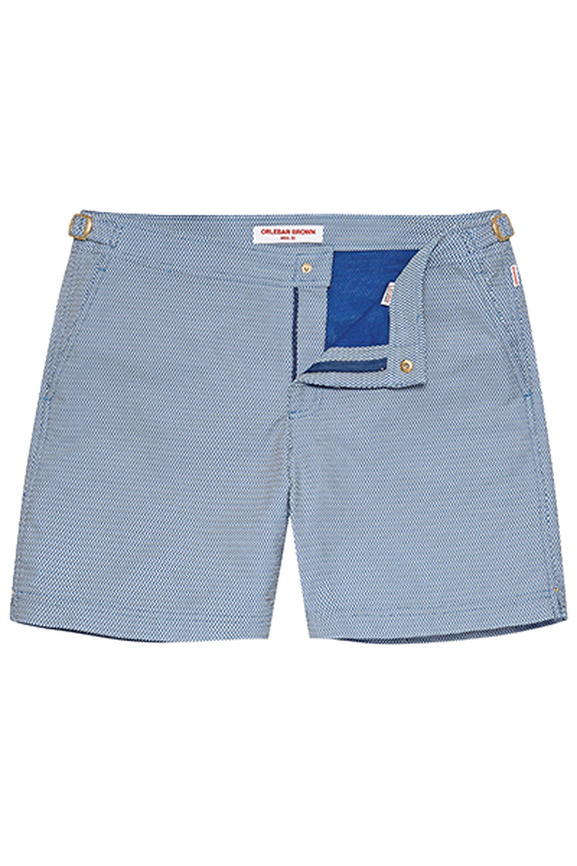 Cloud/Navy Mid-Length Jacquard Shorts