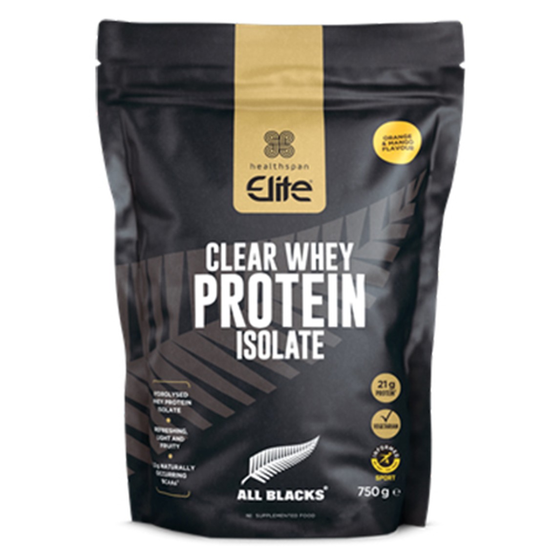 All Blacks Clear Whey Protein Isolate from Healthspan Elite