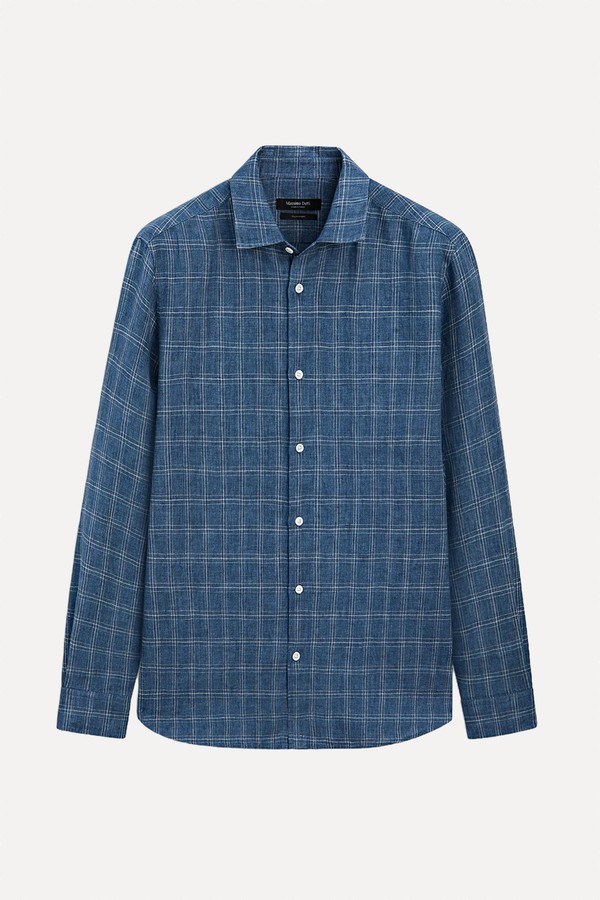 100% Linen Check Shirt from Massimo Dutti