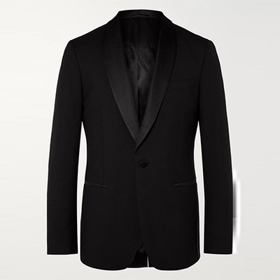 Black Slim-Fit Shawl-Collar Tuxedo from Mr.P
