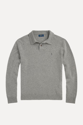 Wool-Cashmere Polo-Collar Jumper