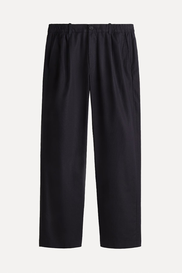 Relaxed Fit Linen-Blend Trousers from H&M