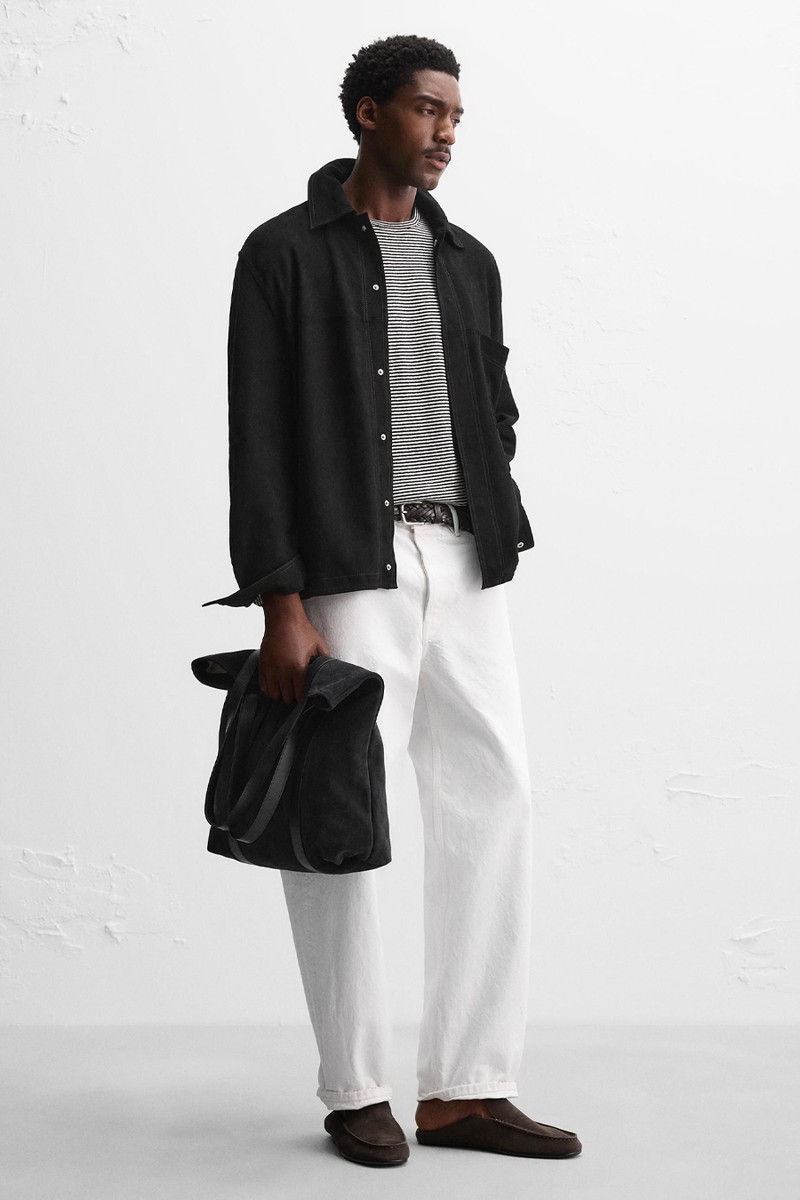 Suede Leather Overshirt  