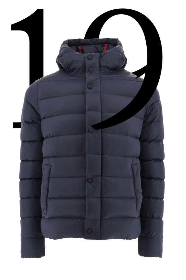 Navy Jorge Hooded Puffer Jacket from JOTT