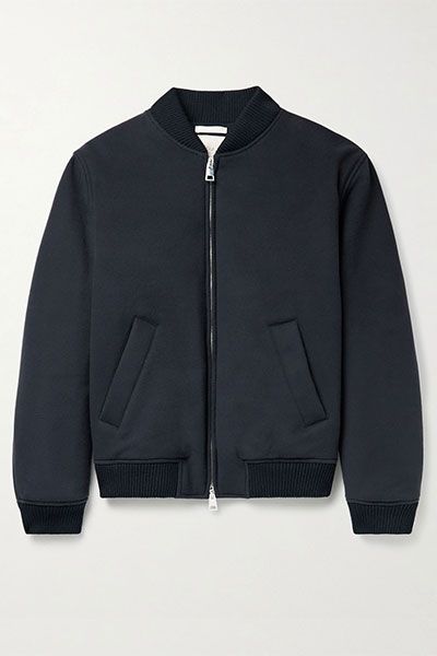 Virgin Wool-Blend Bomber Jacket from Altea