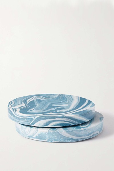 Two-Pack Marbled Jesmonite Coasters from Katie Gillies