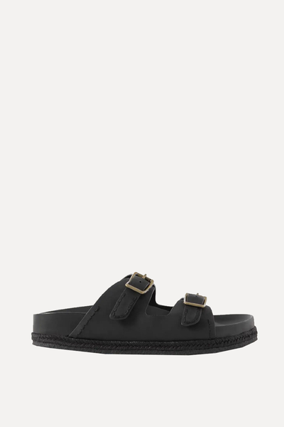 Turbach Jute-Trimmed Leather Sandals from Polo Ralph Lauren