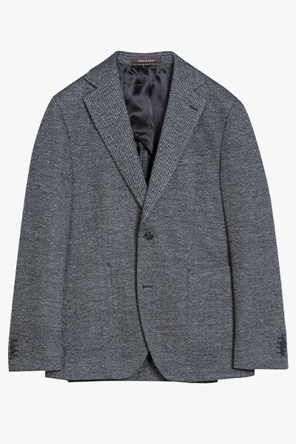 Ferry Patch Slim Herringbone Blazer from Oscar Jacobson