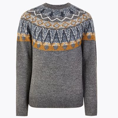 Christmas Fair Isle Design Crew Neck Jumper