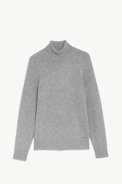 Wool With Cashmere Roll Neck Jumper