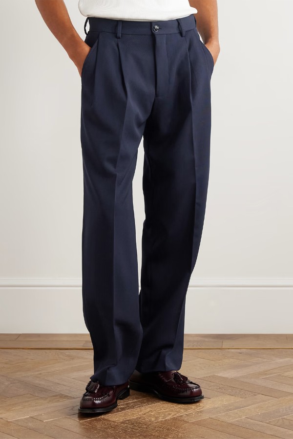 Justin 10002 Straight-Leg Pleated Wool-Blend Twill Suit Trousers from NN07