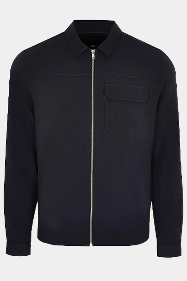 Navy Long Sleeve Shacket