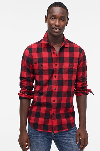 Slim Midweight Flannel Shirt