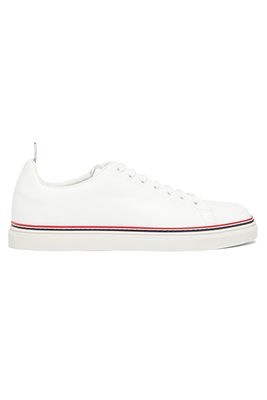 Tricolour-Stripe Leather Trainers from Thom Browne