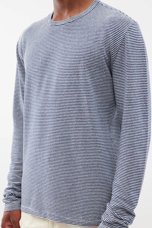 Striped Cotton-Blend Long-Sleeved T-Shirt from Officine Générale