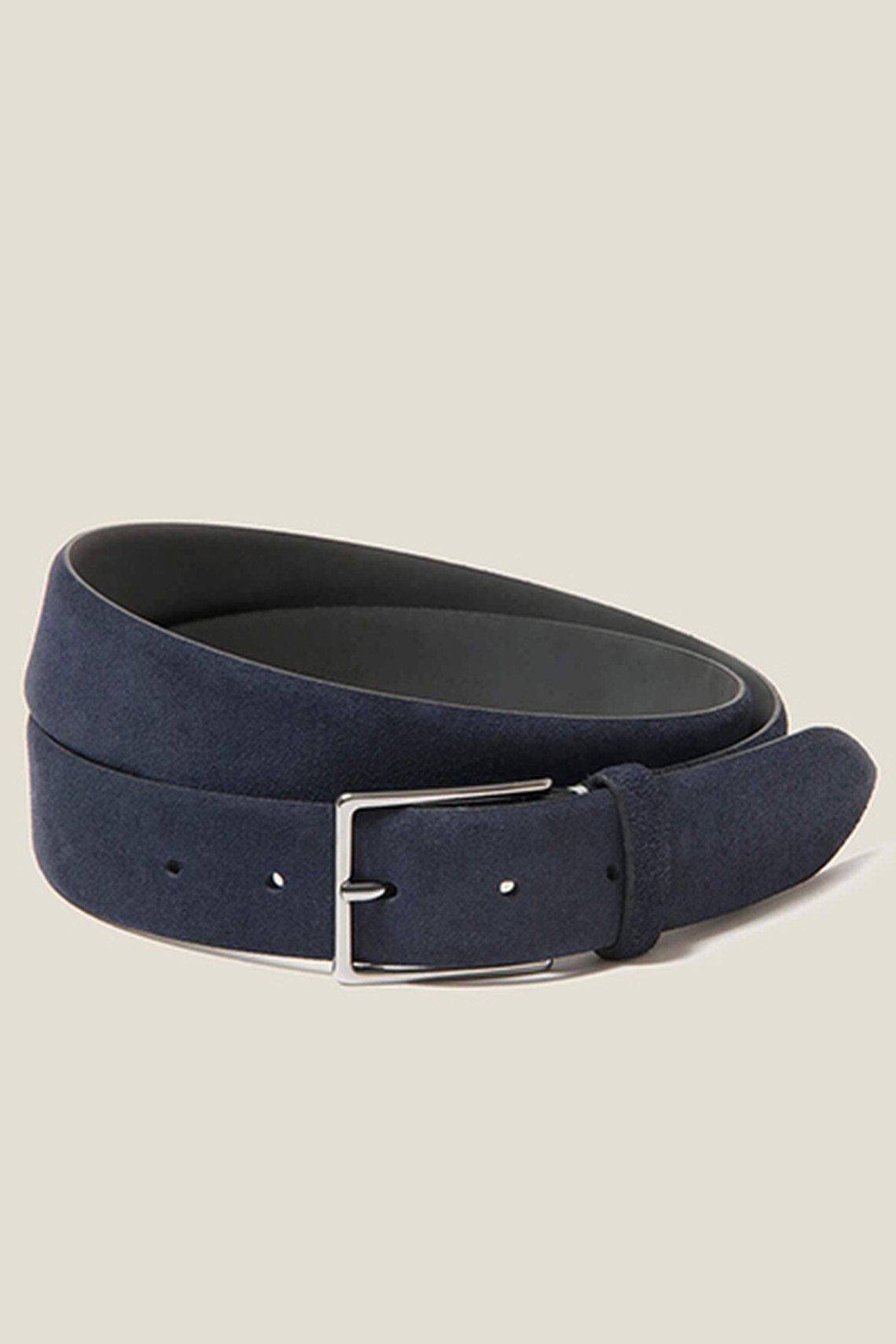 Navy Blue Classic Suede Belt