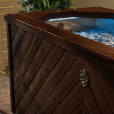 Ice Bath with Full Natural Wood Finish from Brass Monkey