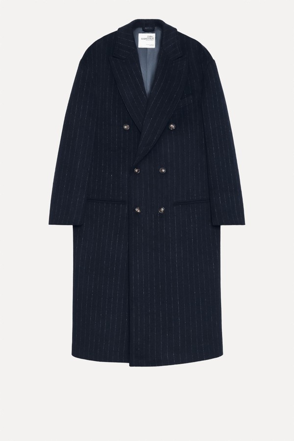 Pinstripe Oversize Fit Coat from Soshiotsuki X Zara