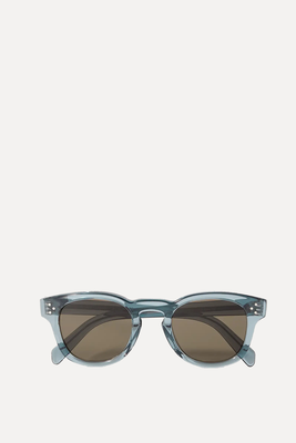 Round-Frame Acetate Sunglasses from Celine