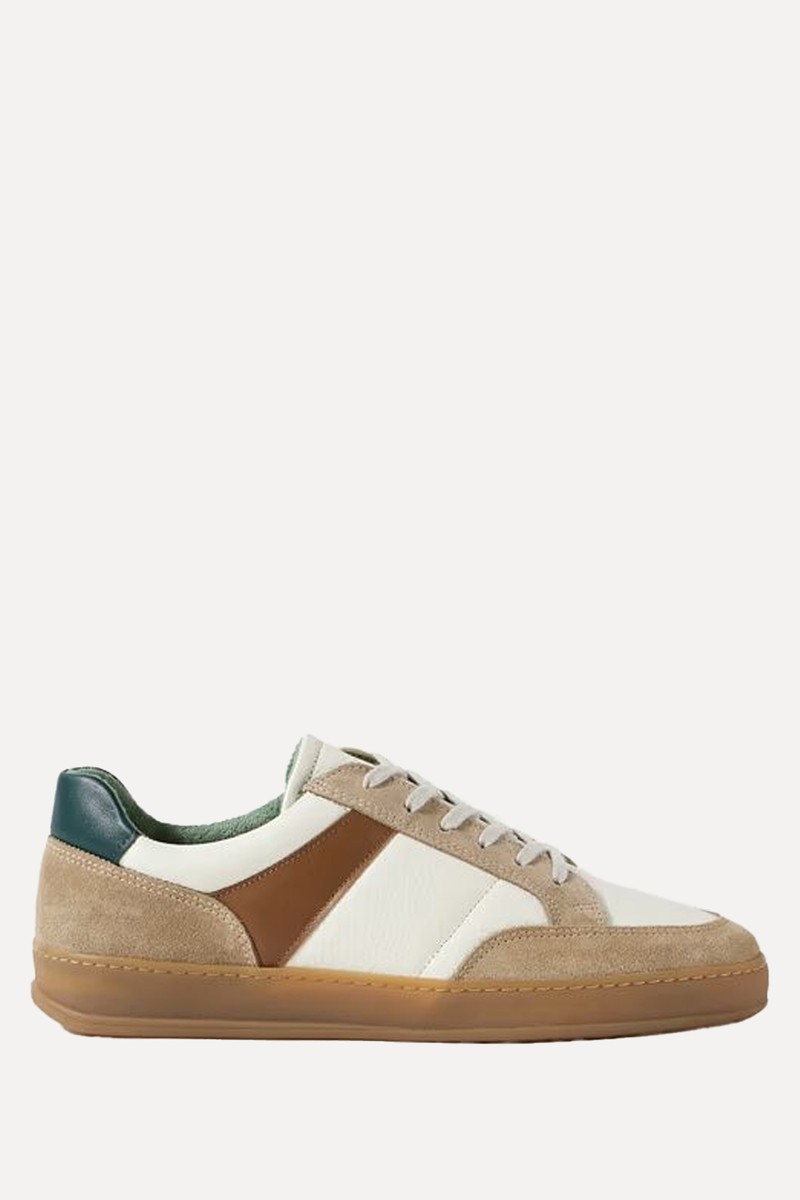 Colour-Block Suede & Leather Sneakers from Mr P.