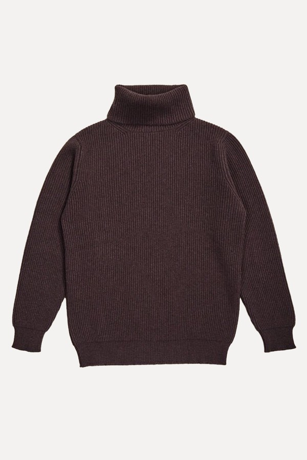 Cashmere Ribbed Submariner Rollneck