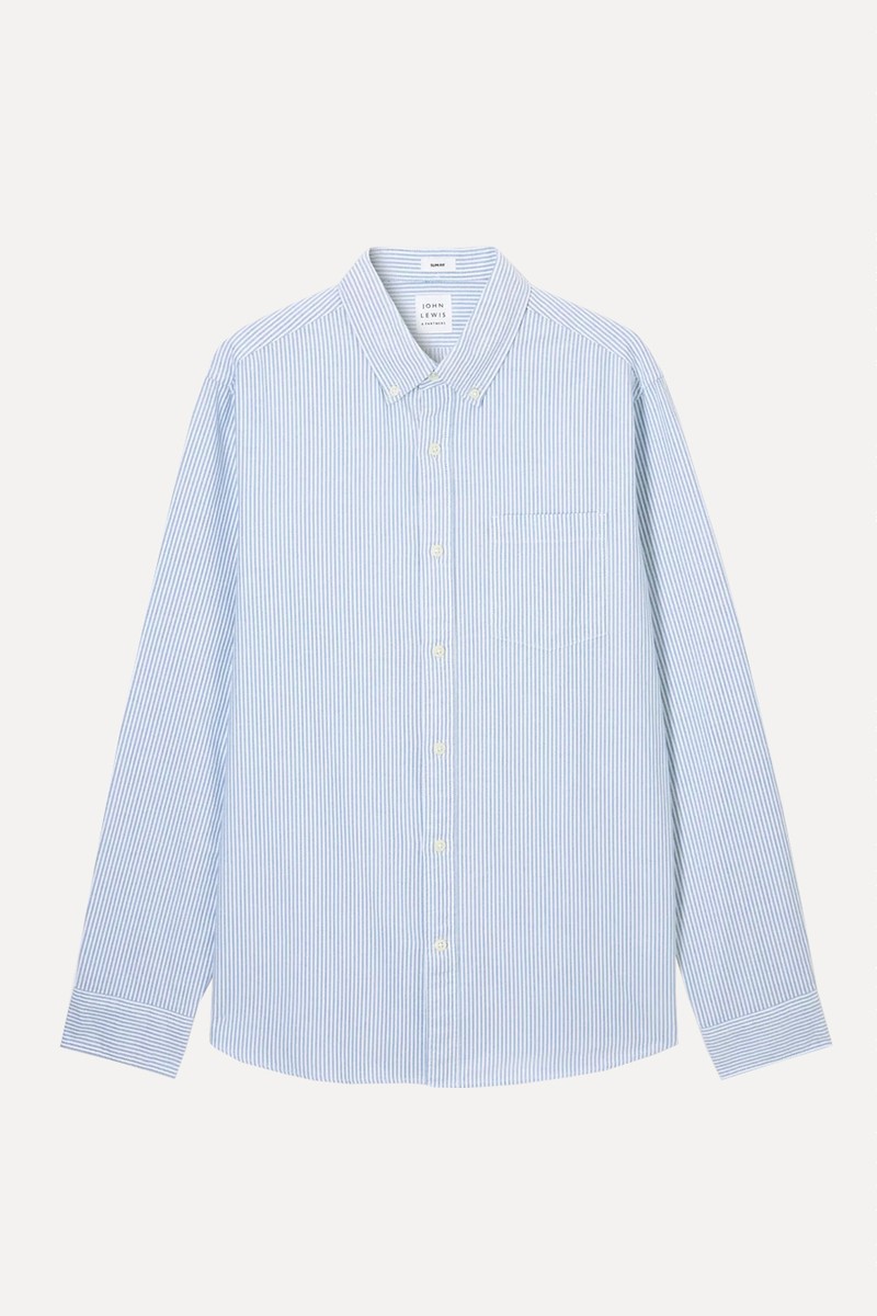 Slim Fit Stripe Oxford Shirt