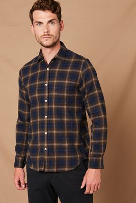 Checked Flannel Slim-Fit Storm Shirt