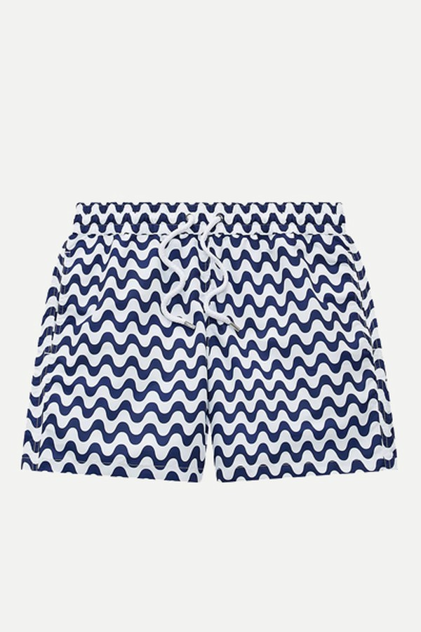 Copacabana Wave-Print Swim Shorts from Frescobol Carioca