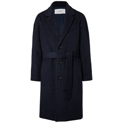 Oversized Belted Alpaca-Blend Overcoat from Mr P.
