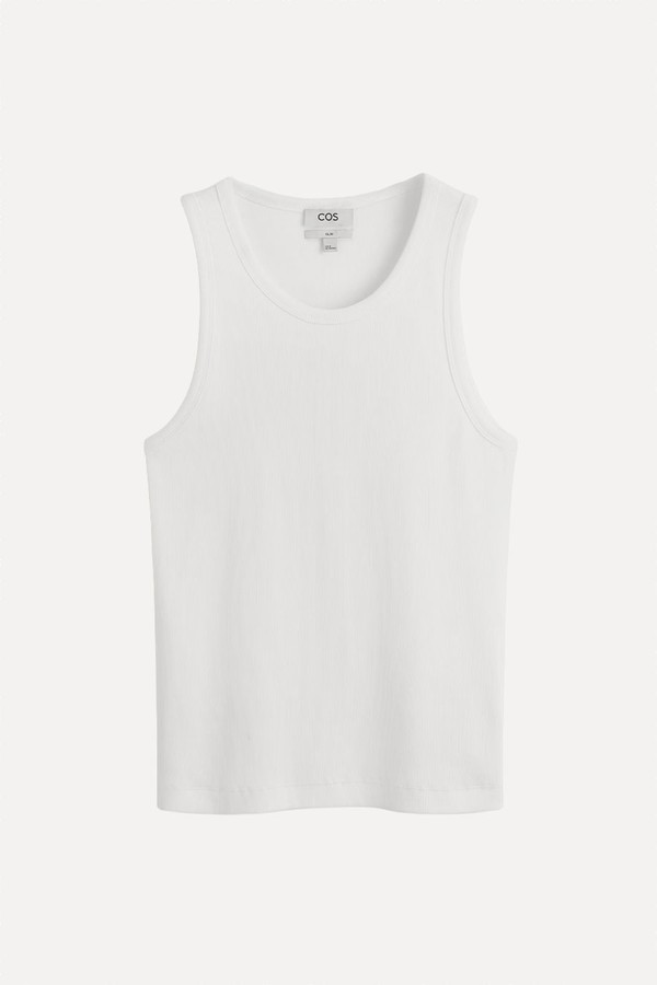 Slim Ribbed Cotton Tank Top from COS