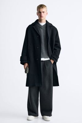 Oversized Coat With Wool from Zara
