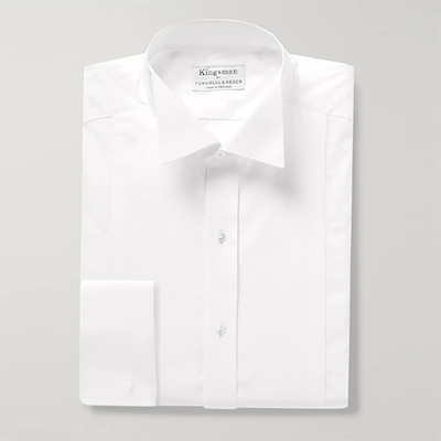 + Turnbull & Asser Wing-Collar Piqué-Panelled Cotton Shirt from Kingsman