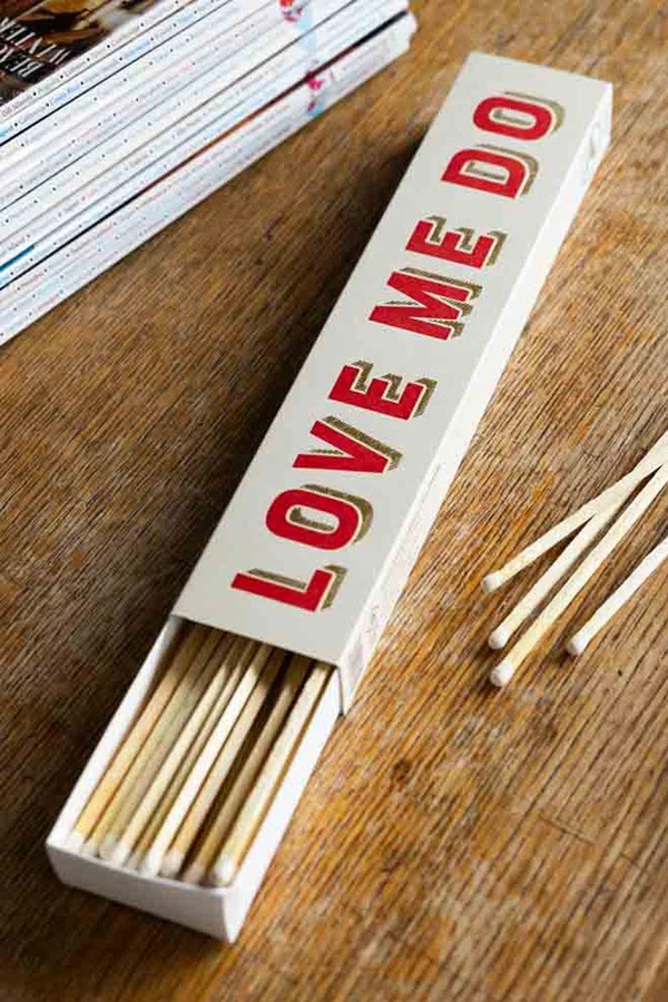 Love Me Do Luxury Long Matches from Rockett St George