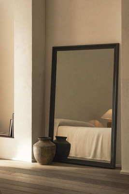 Large Wall Mirror With Bevelled Frame