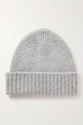 Ribbed Brushed Lambswool Beanie from Mr. P