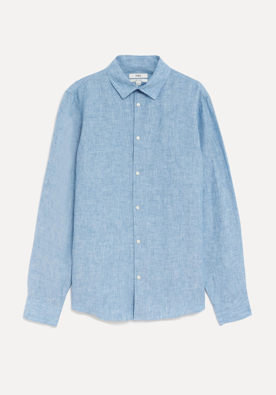 Longer Length Pure Linen Shirt