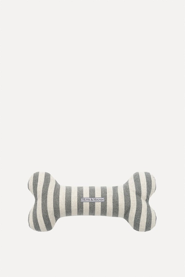 Flint Stripe Squeaky Bone Dog Toy from Mutts & Hounds