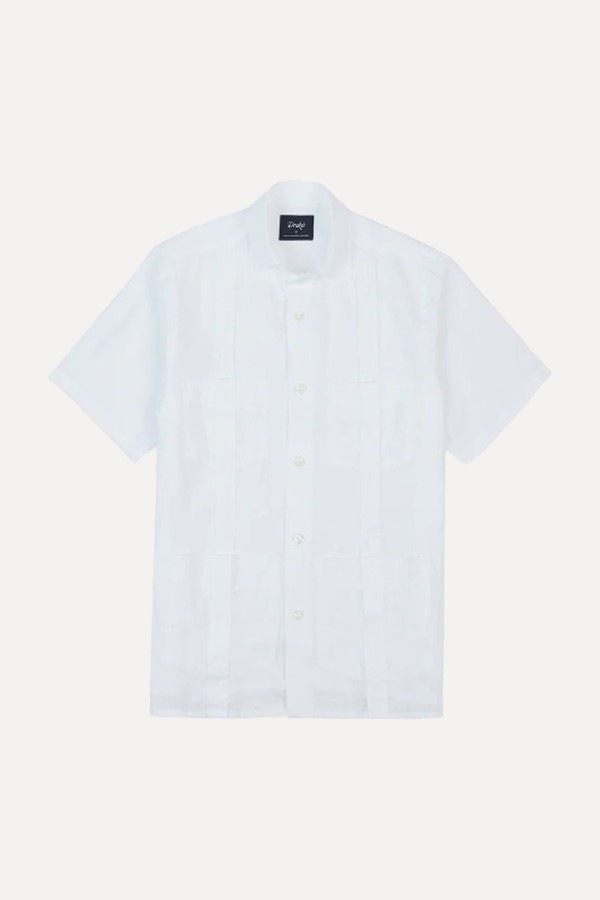 Linen Short Sleeve Cuban Shirt from Drake's