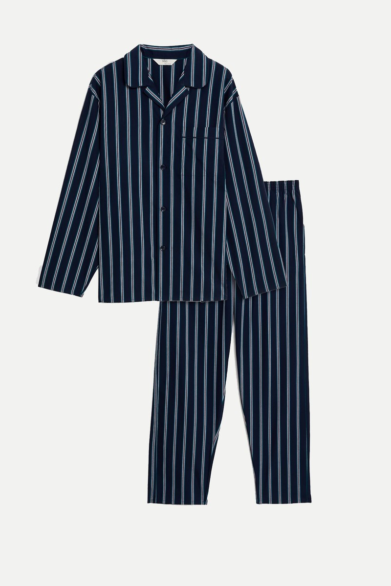 Pure Cotton Striped Pyjama Set from M&S