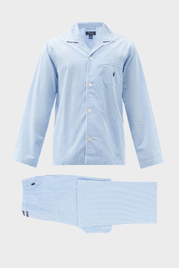 Logo Embroidered Gingham Cotton Pyjamas from Polo Ralph Lauren